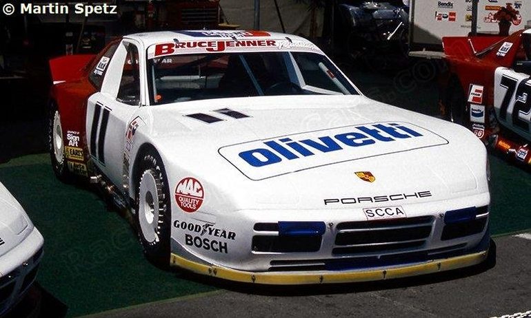 Bruce Jenner Racing Porsche 944 at Sears Point, 1987
